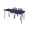 Kee Rectangle Tables > Training Tables > Kee Table & Chair Sets, 72 W, 24 L, 29 H, Mahogany MT7224MHBPCM47BE - alternate 1
